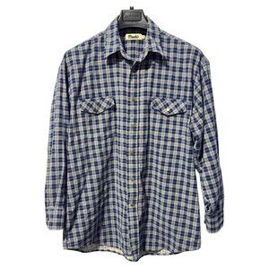 Vintage 90s Marks work warehouse flannel Checkered Gingham Flannel Shirt Large‎